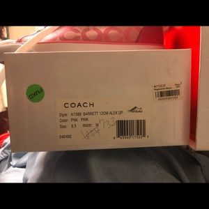 Coach Pink tennis shoes